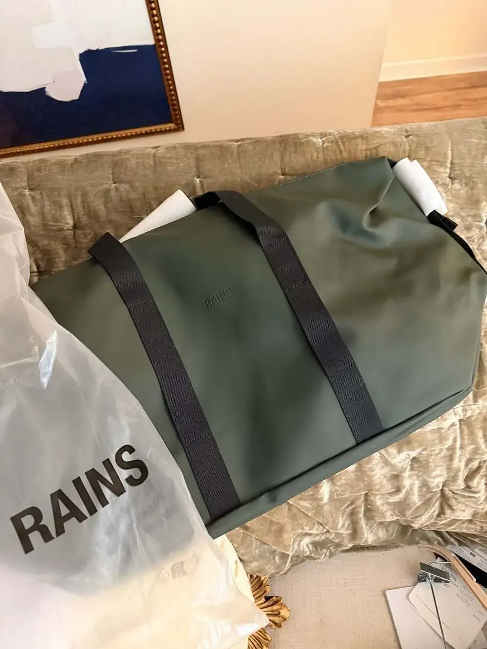 RAINS Hilo Weekend Bag W3 in Green